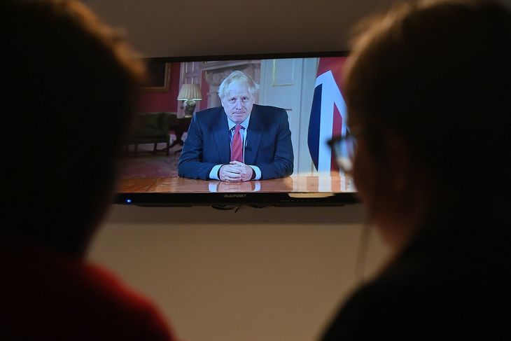 Boris Johnson talte til nationen 22. september. Foto: Ritzau Scanpix