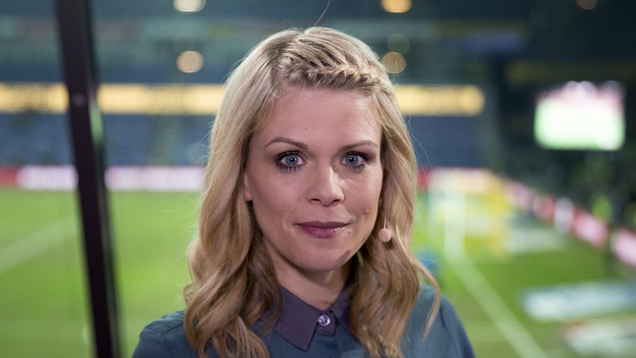 Helle Smidstrup, der er vært hos TV3 Sport, er smittet med corona. Foto: Finn Frandsen.
