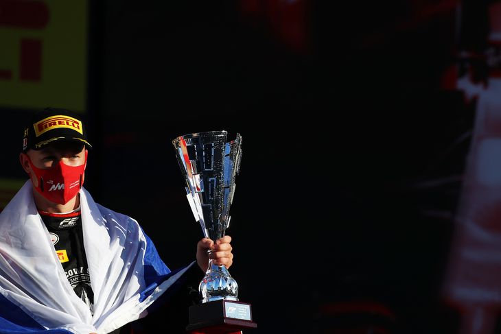 Nikita Mazepin har vundet to hovedløb i F2 i år og ligger til at sikre sig en superlicens til F1. Foto: Mark Thompson/Getty Images/FIA Content Pool