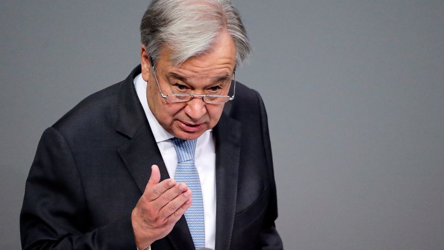 FN's generalsekretær, António Guterres, ser tilbage på året, der snart er gået, hvor en global pandemi har været altoverskyggende. (Arkvifoto) Foto: Hannibal Hanschke/Reuters