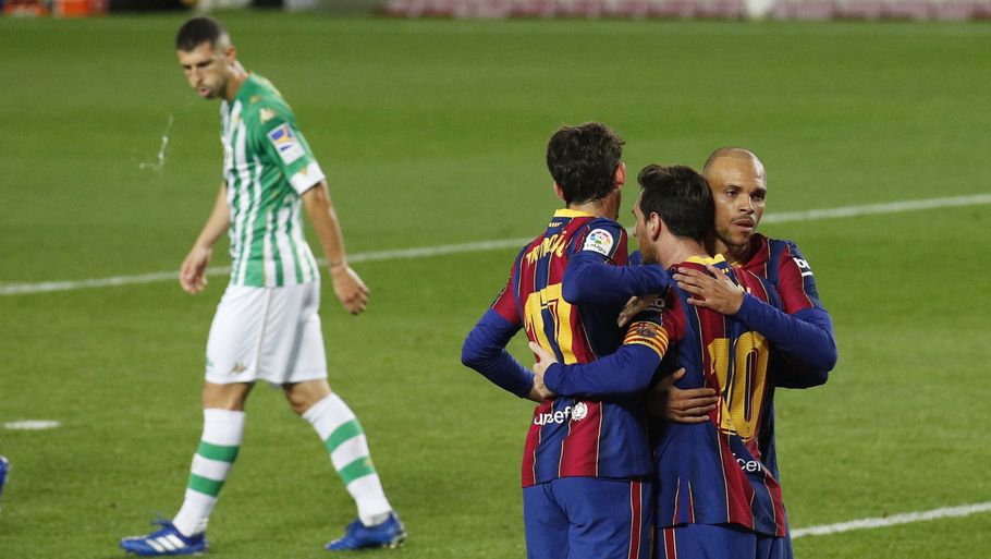 Lionel Messi, Martin Braithwaite og co. kan opleves her på sitet i Copa del Rey. Foto: Albert Gea/Reuters/Ritzau Scanpix
