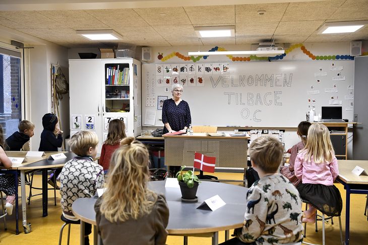 Ifølge skoleleder Anders Munthe er alle de 65 lærere, 27 pædagoger og det øvrige administrative og praktisk orienterede personale blevet coronatestet forud for første skoledag efter nedlukningen i december i fjor. Foto Ernst van Norde
