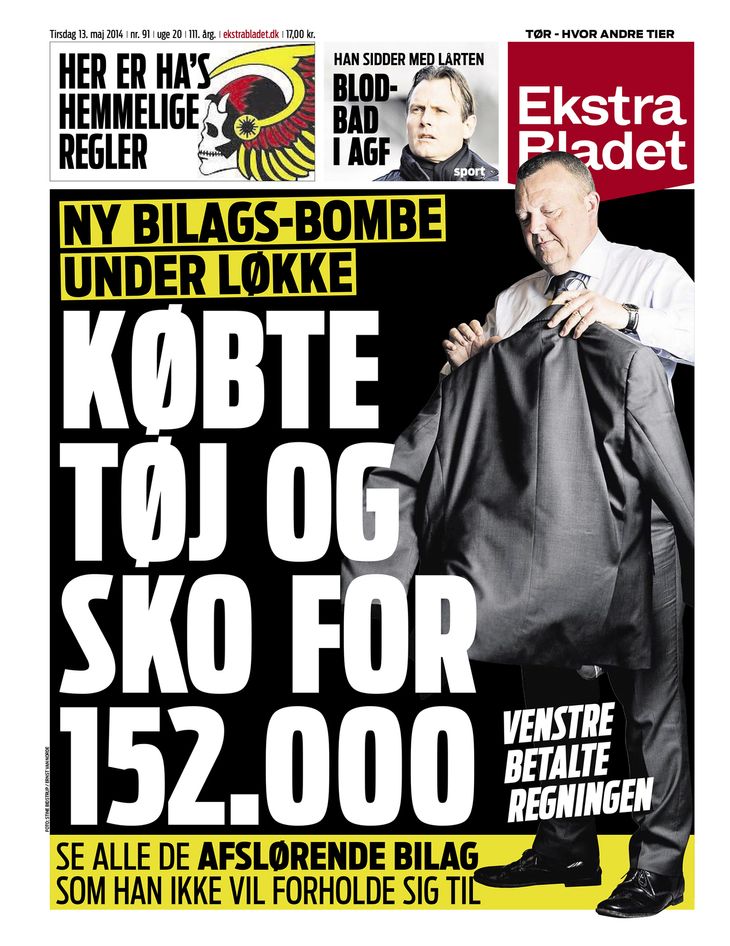 Fremover skal Lars Løkke bestemme, hvem der kommer på forsiden af Ekstra Bladet. 