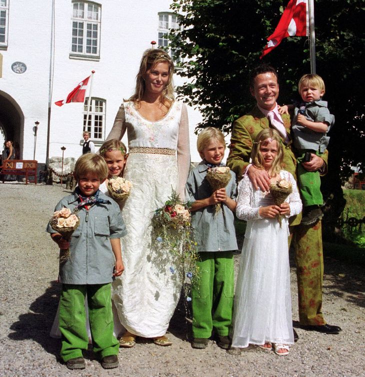 Familien til Renée Toft Simonsen og Thomas Helmigs bryllup. Foto: Viggo Landau