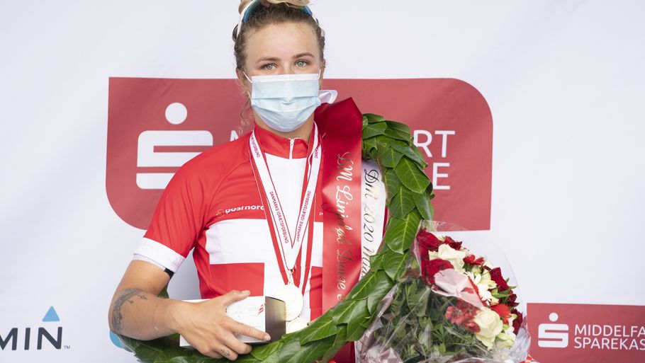21-årige Emma Norsgaard vandt sidste år for anden gang i karrieren DM-guld i linjeløb. (Arkivfoto) Foto: Claus Fisker/Ritzau Scanpix