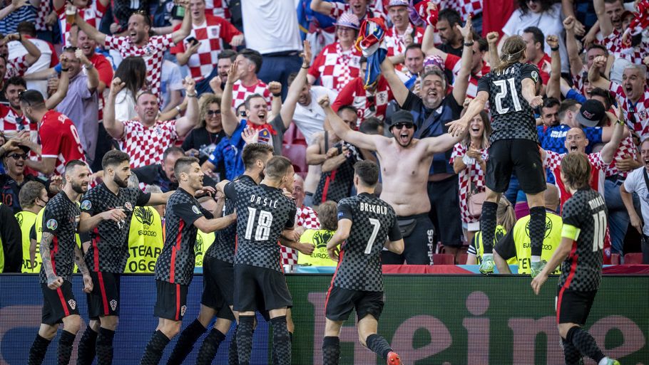 Ottendedelsfinalen mellem Kroatien og Spanien var den sidste på dansk grund under EM. Foto: Mads Claus Rasmussen/Ritzau Scanpix