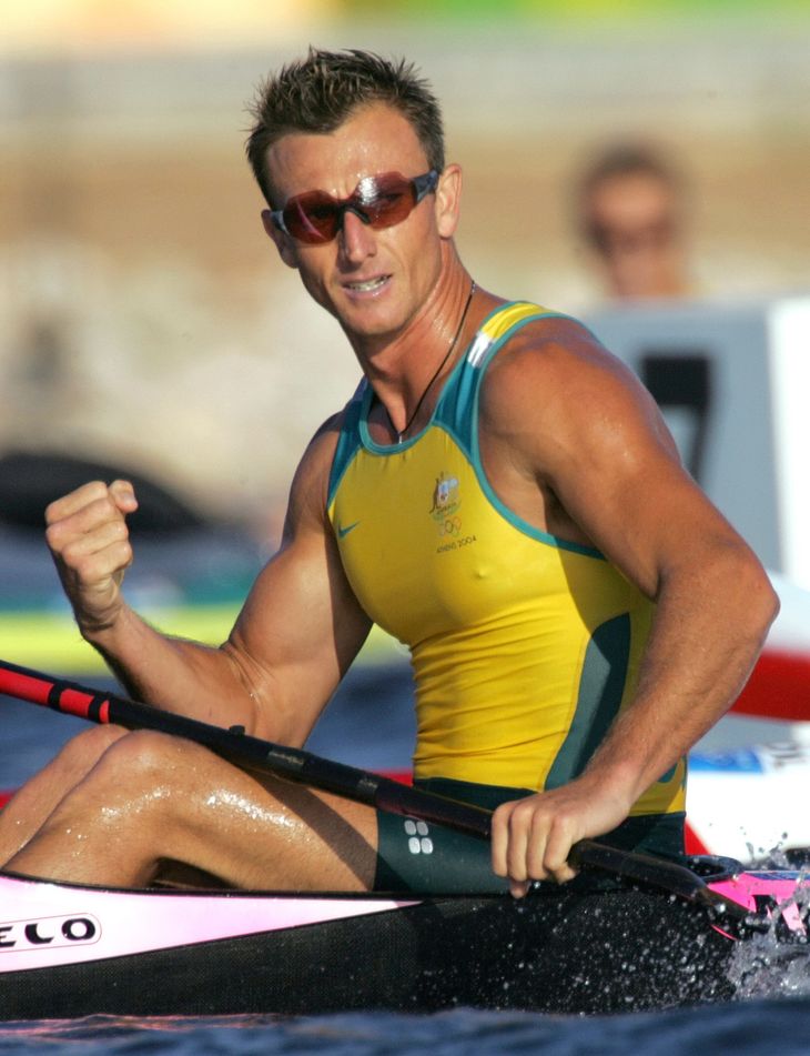 Nathan Baggaley i aktion på 1000 meteren ved OL 2004. Foto: ARMANDO FRANCA/Ritzau Scanpix
