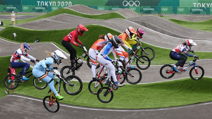 Simone Tetsche Christsensen i rødt blev nummer seks ved OL. Foto: REUTERS/Christian Hartmann /Ritzau Scanpix