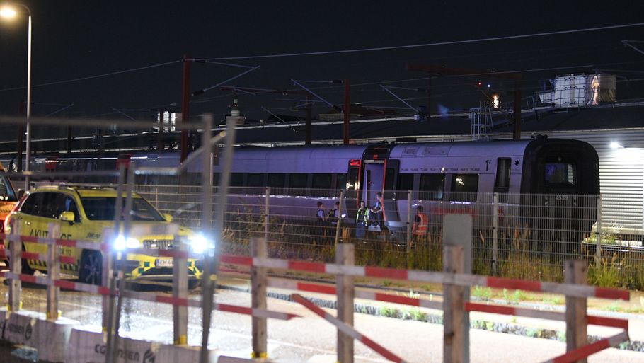 En person er torsdag aften blevet ramt af et tog. Foto: Kenneth Meyer