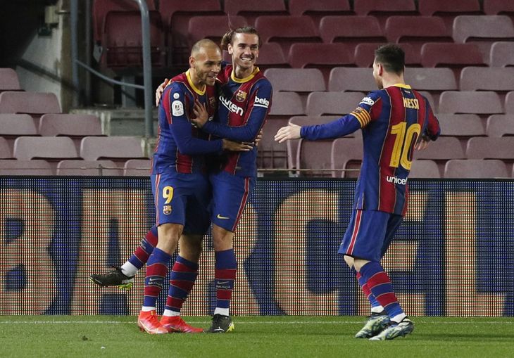 Braithwaite og Messi har spillet sammen siden danskeren kom til i forrige sæson. Foto: Albert Gea/Reuters/Ritzau Scanpix