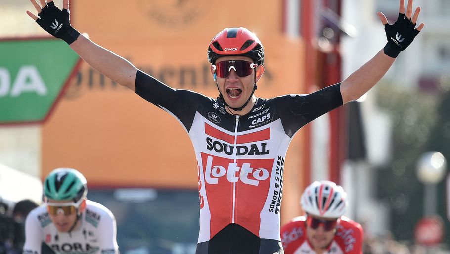 I foråret vandt Andreas Kron sin første sejr på World Touren, da han slog konkurrenterne på første etape i Catalonien Rundt. (Arkivfoto) Foto: Josep Lago/Ritzau Scanpix