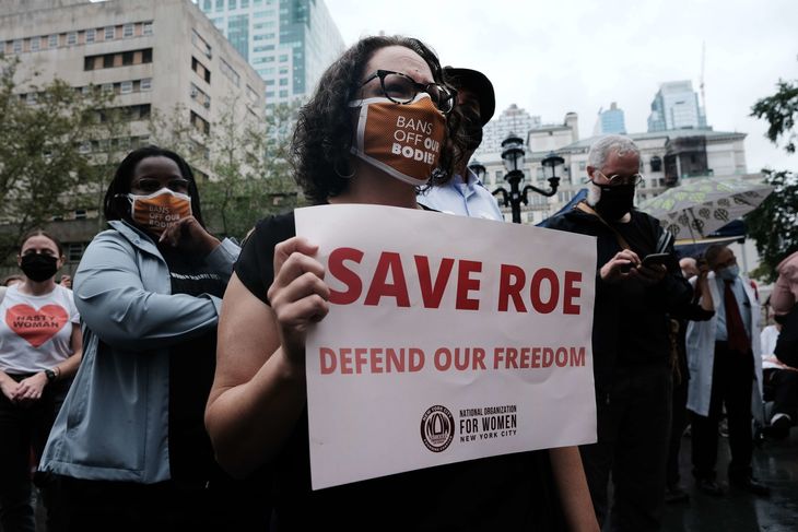 Også i New York demonstrerede man mod den nye abort-lovgivning. 