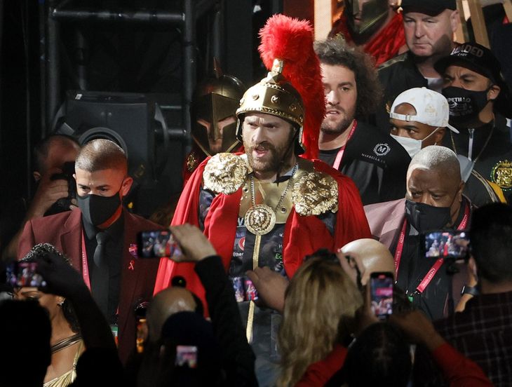 'The Gypsi King' entrerer ringen i Las Vegas. Foto: Ethan Miller/Ritzau Scanpix