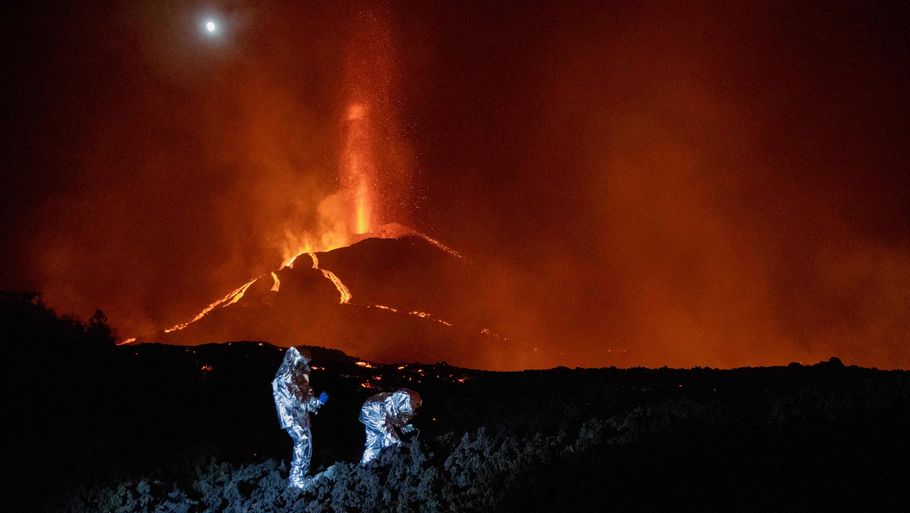 Vulkanudbruddet på La Palma har nu hærget i en måned. Foto: Ritzau Scanpix