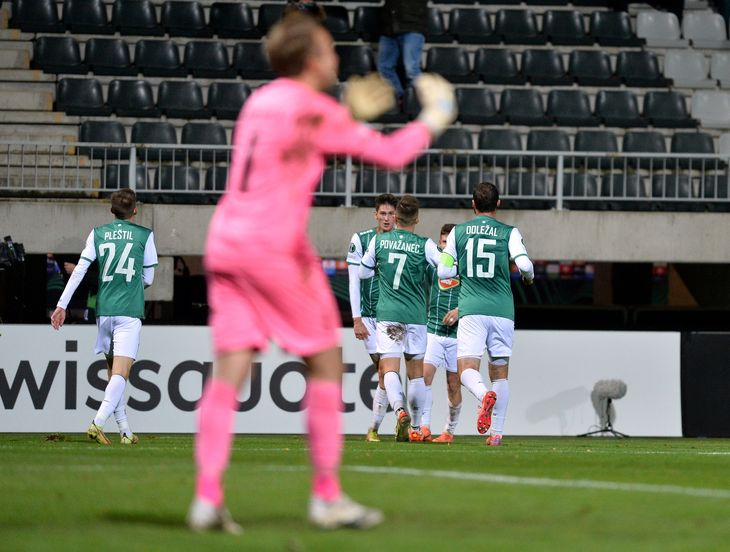 Randers FC var bagud to gange men fik alligevel uafgjort i Tjekkiet. Foto: Vit Cerny/ Ritzau Scanpix