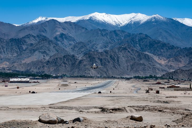 Leh Lufthavn i Himalaya-bjergene. Foto: Shutterstock