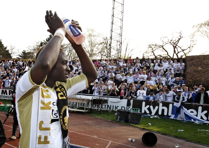 I 2009, 2010 og 2011 vandt N'Doye mesterskaber med FC København. Foto: Jens Dresling