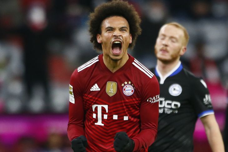 Leroy Sané scorede det forløsende mål, da Bayern München lørdag slog Bielefeld med 1-0. Foto: Michaela Rehle/Reuters