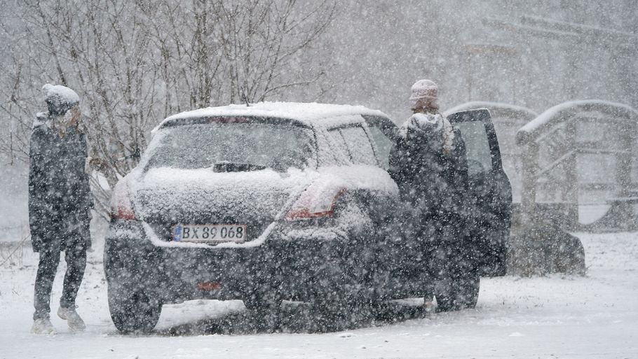Der kan falde over ti centimeter sne i Nordjylland onsdag, hvor en prognose fra DMI viser sandsynlighed for snestorm. (Arkivfoto). Foto: Keld Navntoft/Ritzau Scanpix