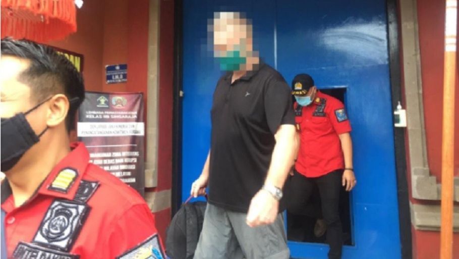 Den 55-årige danske mand blev 26. november løsladt. Nu kan han se frem til at blive deporteret til Danmark. Foto: Office for the Law and Human Rights Ministry in Bali