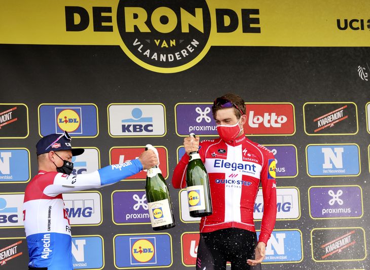 Kasper Asgreen leverede årets største resultat med sin sejr i Flandern Rundt. Foto: Olivier Matthys/AP/Ritzau Scanpix