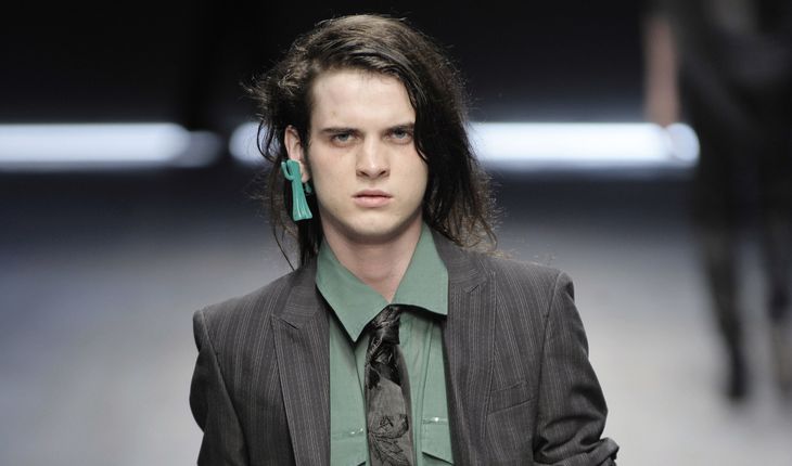 Jethro Lazenby, som var model, under et modeshow i Milano anno 2009. Foto: Karl Prouse/Getty Images