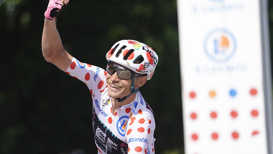 Magnus Cort er den første nogensinde til at vinde de første 11 bjergspurter under et Tour de France. Foto: LISELOTTE SABROE/Ritzau Scanpix