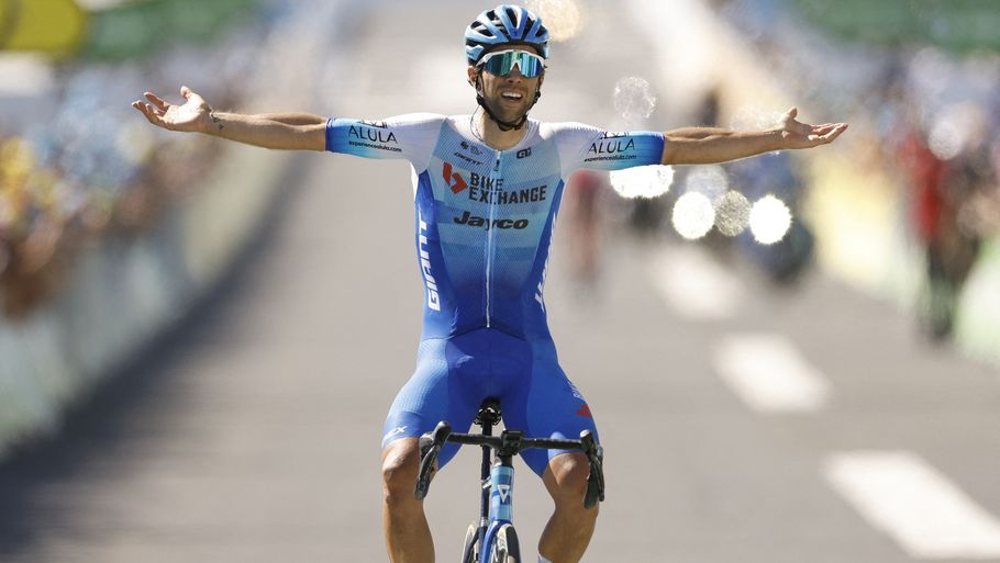 Den 31-årige australier tog dagens etapesejr foran italienske Alberto Bettiol. Foto: CHRISTIAN HARTMANN/Ritzau Scanpix