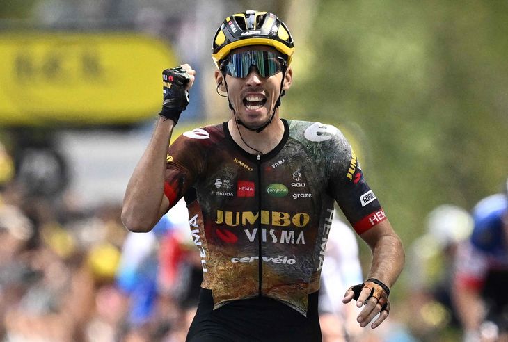 Christophe Laporte overraskede alt og alle, og vandt 18. etape. Foto: Marco Bertorello/AFP/Ritzau Scanpix