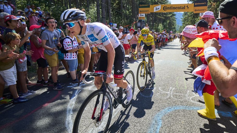 Tadej Pogacar og Jonas Vingegaard udkæmpede store dueller i sommerens Tour de France. Foto. Claus Bonnerup