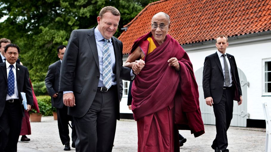 I 2009 var Dalai Lama på besøg i Danmark, hvor han mødtes med daværende statsminister Lars Løkke. Foto: Linda Johansen