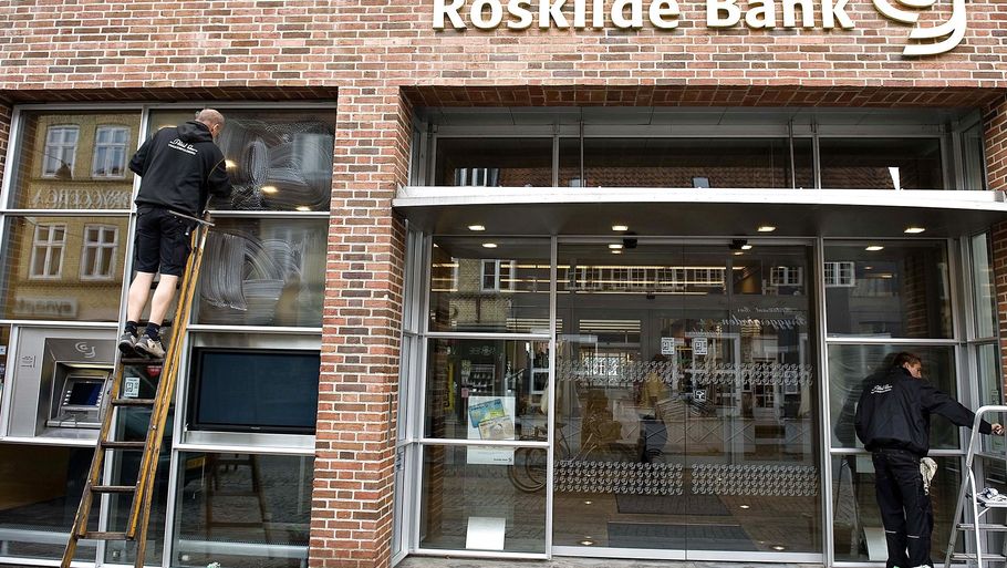 Roskilde Bank gik konkurs med tab for cirka ti milliarder kroner. Torsdag er en tidligere direktør blevet fundet erstatningsansvarlig i Højesteret. Han skal betale 231 millioner kroner. (Arkivfoto) Foto: Keld Navntoft/Ritzau Scanpix