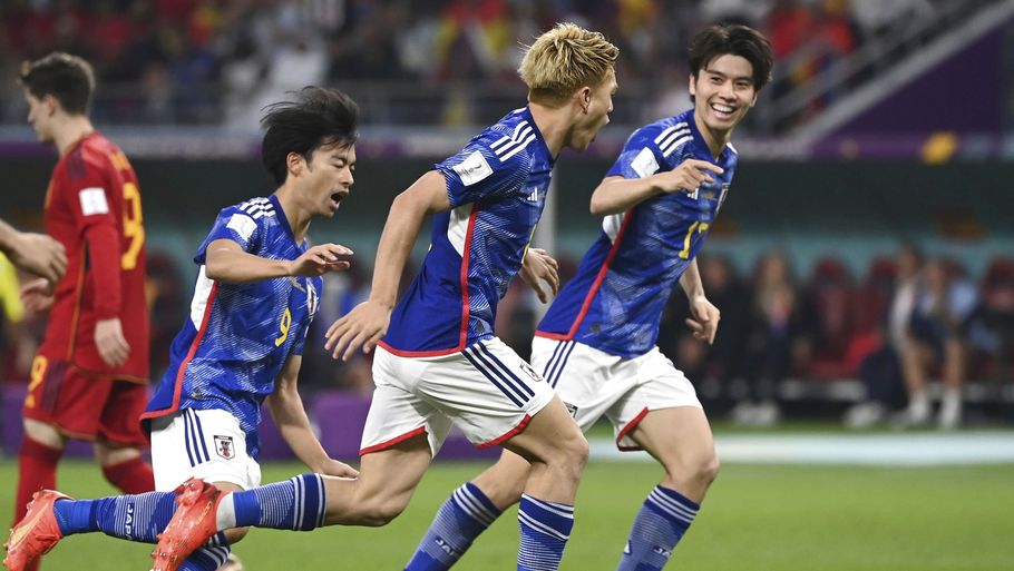 Vilde scener udspillede sig, da Japan scorede to gange inden for kort tid mod Spanien i Qatar. Foto: Keita Iijima/Ritzau Scanpix