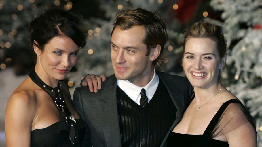 Cameron Diaz, Jude Law og Kate Winslet er blandt de bærende roller i den romantiske julefilm - der altså ikke får en efterfølger. Foto: Luke MacGregor/Ritzau Scanpix