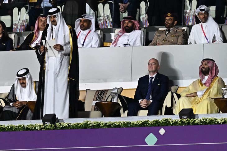 Emiren af Qatar under åbningstalen ved VM i Qatar. Foto: Manan Vatsyayana.