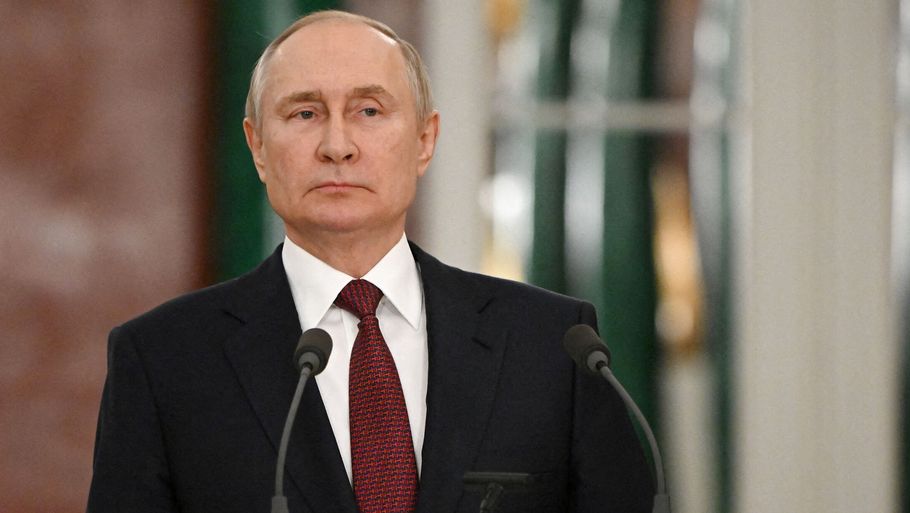 Vesten har altid forsøgt på en del og hersk-politik, siger præsident Vladimir Putin i tv-interview 1. juledag. Han gentager, at russere og ukrainere er ét folk. Foto: Sputnik/Reuters