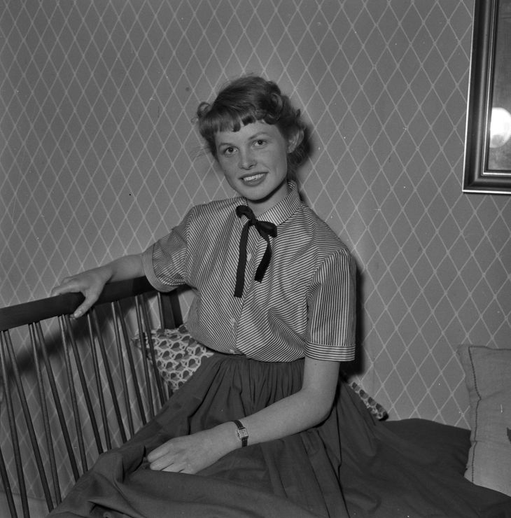 Ghita Nørby som 19-årig i 1954. I 1956 blev hun gift med Mogens Garth-Grüner. Foto: Tage Christensen//Ritzau Scanpix