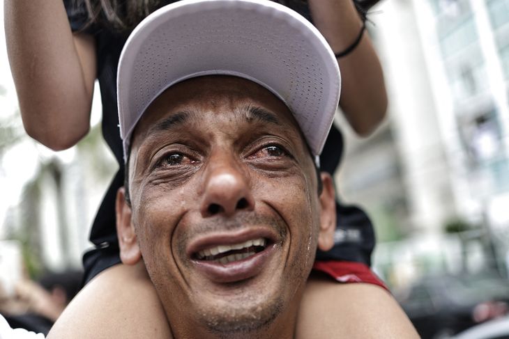 Det var tydeligt at se, hvor meget Pelé betyder for mange brasilianere. Foto: Ueslei Marcelino/Ritzau Scanpix