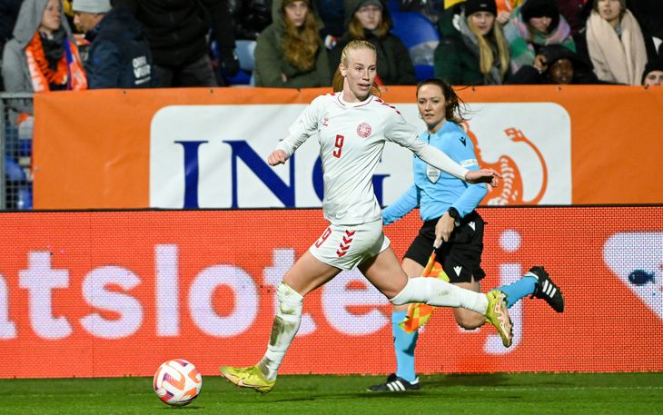 Amalie Vangsgaard scorede i sidste sæson 22 mål for svenske Linköpings. I tirsdags blev hun Saint-Germain-spiller. Foto: Sports Press Photo/Ritzau Scanpix