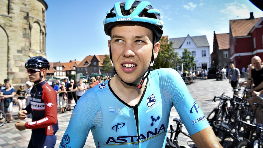 Jonas Gregaard, da han kørte for Astana i 2019. I år kan han få debut i Tour de France for Uno-X. Foto: Ernst van Norde