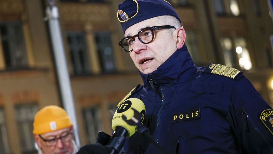 Politiet vil ifølge rigspolitichef Anders Thornberg forhindre flere drab, under hvad han kalder en 'voldsbølge'. Foto: 1081 Fredrik Persson/TT/Ritzau Scanpix