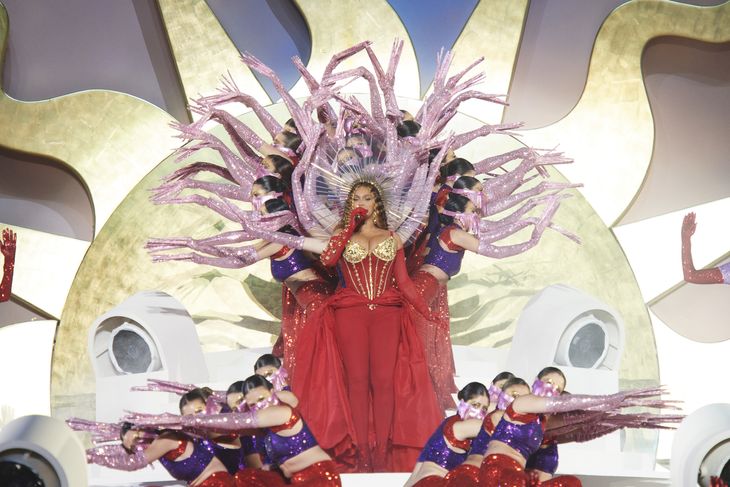 Beyoncé til koncerten i Dubai. Foto: Mason Poole/Parkwood Media/Getty Images