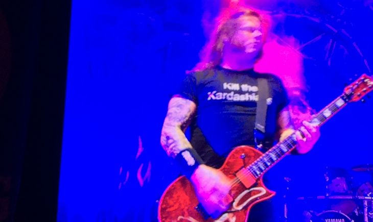 Gary Holt fra Slayer på Roskilde Festival - der er grænser for, hvad man skal finde sig i. Foto: Ekstra Bladet