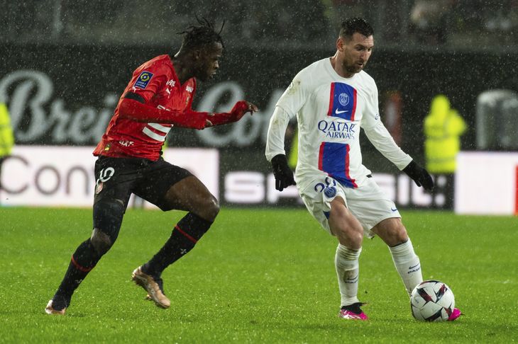Kamaldeen Sulemana skal efter halvandet år i Ligue 1 nu prøve sig af i Premier League. Foto: Mathieu Pattier/Ritzau Scanpix
