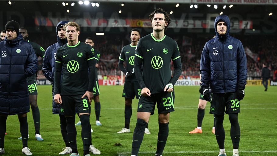 Wolfsburg og Union Berlin mødte hinanden i den tyske pokalturnerings ottendedelsfinale den sidste dag i januar. Her blev det til en 2-1-sejr til Frederik Rønnow. Foto: Annegret Hilse/Ritzau Scanpix