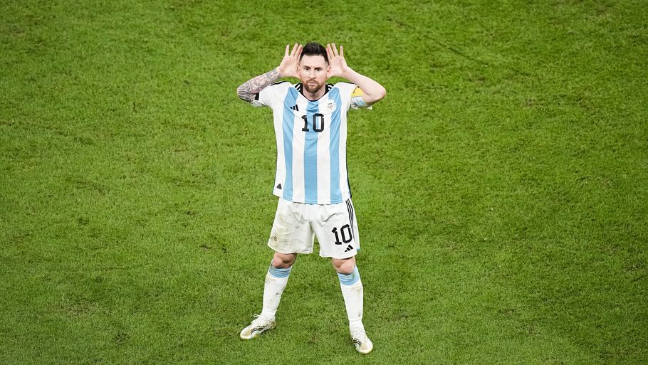 Lionel Messi efter VM-kvartfinalesejren over Holland. Foto: Ariel Schalit/Ritzau Scanpix
