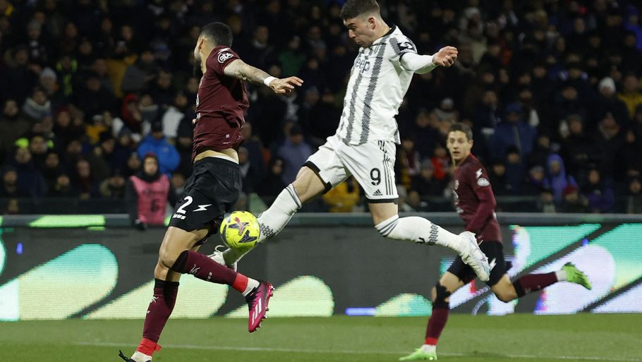 Dusan Vlahovic scorede sine første Juventus-mål siden midten af oktober. Foto: Ciro De Luca/Reuters