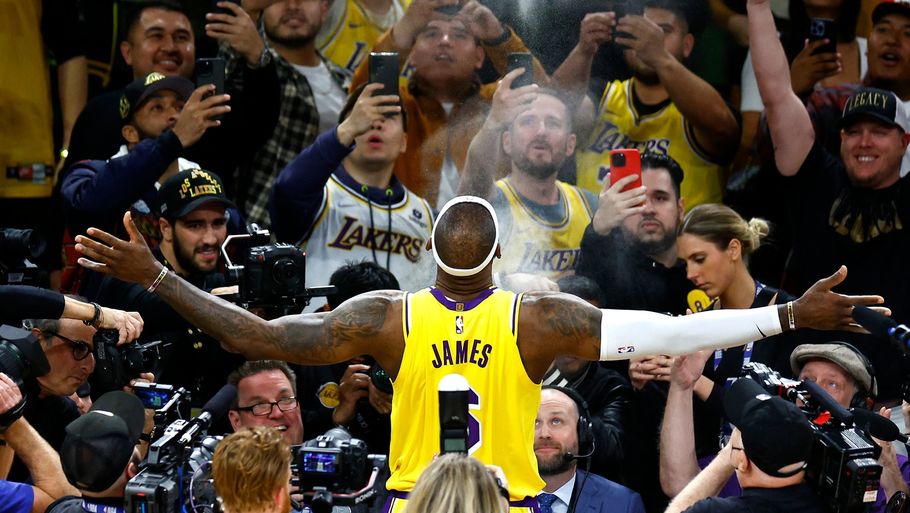 LeBron James er hele NBA's topscorer med sine imponerende 38.390 points. Foto: Ronald Martinez/Getty Images via AFP/Ritzau Scanpix