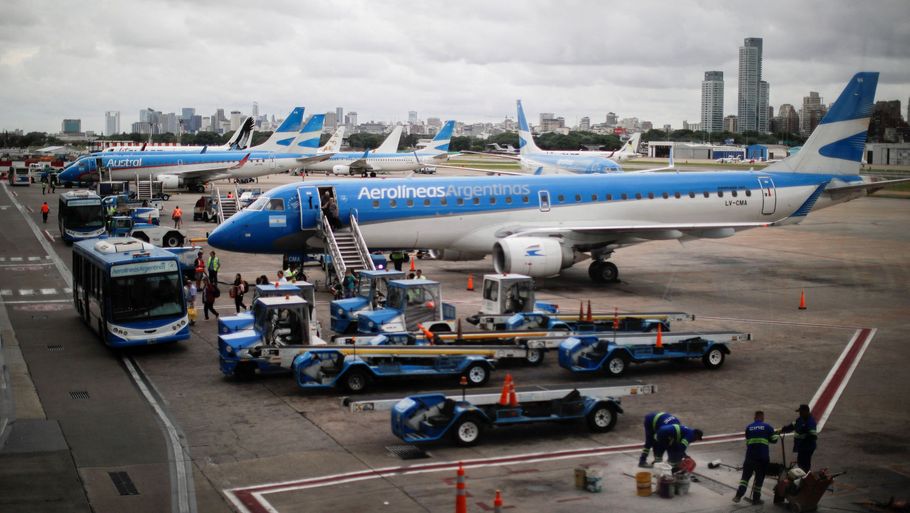 Lufthavnen Aeroparque Jorge Newbery i den argentinske hovedstad Buenos Aires, hvor myndighederne har indledt en efterforskning for at få fastslået, hvorvidt der står et kriminelt netværk bag en bølge af russisk 