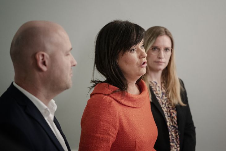 Sophie Løhde præsenterede torsdag en aftale indgået mellem regeringen og Danske Regioner om nedbringelse af ventetider. Foto: Emil Agerskov